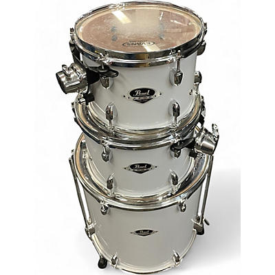 Pearl Used Pearl 4 Piece Export white and purple Drum Kit