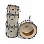 Used Pearl 4 Piece FIBERGLASS Pearl White Drum Kit Pearl White