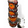 Used Pearl 4 Piece MAPLE MASTERS Quilted Bubinga Drum Kit Quilted Bubinga
