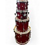 Used Pearl 4 Piece MASTERS ALL MAPLE 4 Piece Trans Red Drum Kit Trans Red