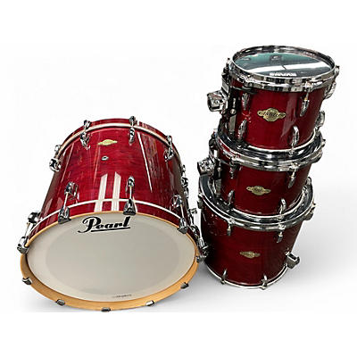 Used Pearl 4 Piece MCX Masters Custom Maple Cherry Stain Drum Kit