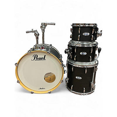 Used Pearl 4 Piece Master Maple Matte Black Mist Drum Kit