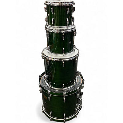 Used Pearl 4 Piece Masters Custom Extra MRX Emerald Mist Drum Kit