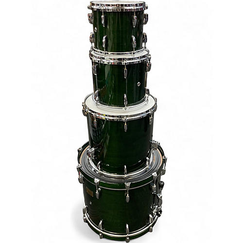 Used Pearl 4 Piece Masters Custom Extra MRX Emerald Mist Drum Kit Emerald Mist