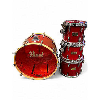 Used Pearl 4 Piece Masters Custom Sequoia Red Drum Kit
