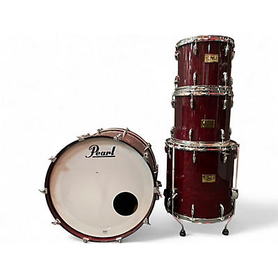 Used Pearl 4 Piece Masters Custom wine red Drum Kit
