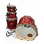 Used Pearl 4 Piece Masters Maple Complete Red Sparkle Drum Kit Red Sparkle