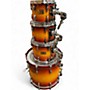 Used Pearl 4 Piece Masters Studio Cherry Sunburst Drum Kit Cherry Sunburst