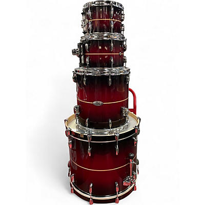 Used Pearl 4 Piece PROFESSIONAL SERIES REDBURST STRIPE Drum Kit