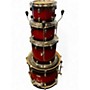 Used Pearl 4 Piece Pro Decade Maple Red to Black Fade Drum Kit Red to Black Fade