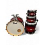 Used Pearl 4 Piece Professional Series Maple Redburst Stripe Drum Kit Redburst Stripe