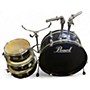 Used Pearl 4 Piece Rhythm Traveler Compact Black Drum Kit Black