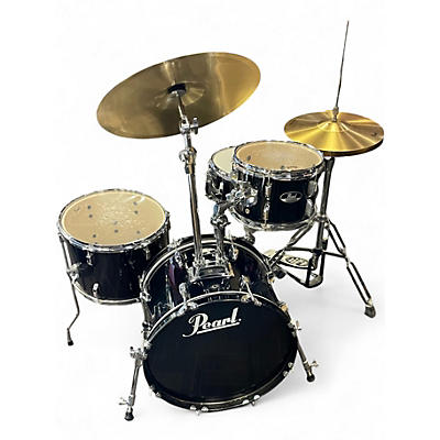 Used Pearl 4 Piece Roadshow Jazz kit Black Drum Kit