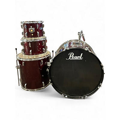 Used Pearl 4 Piece Roadshow Red Drum Kit