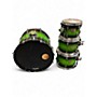 Used Pearl 4 Piece SESSION CUSTOM GREEN FADE Drum Kit GREEN FADE