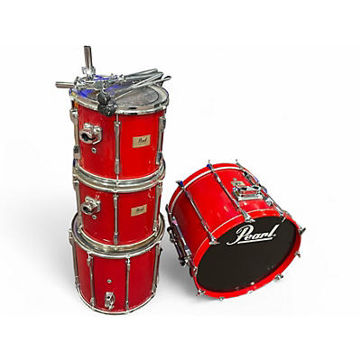 Used Pearl 4 Piece SESSION ELITE Flat Red Drum Kit