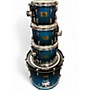 Used Pearl 4 Piece Session Custom Blue Drum Kit Blue