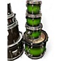Used Pearl 4 Piece Session Custom Green Fade Drum Kit Green Fade
