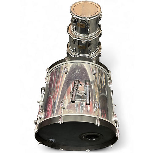 Used Pearl 4 Piece Session Custom Maple Silver Drum Kit Silver