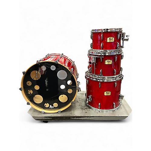 Used Pearl 4 Piece Session Studio Classic red Drum Kit red