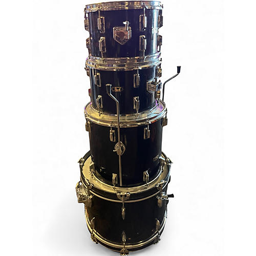 Used Pearl 4 Piece Vintage Drum kit Black Drum Kit Black