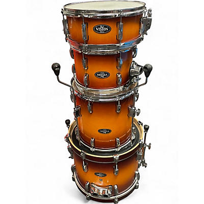 Used Pearl 4 Piece Vision 2 Tone Sunburst Drum Kit