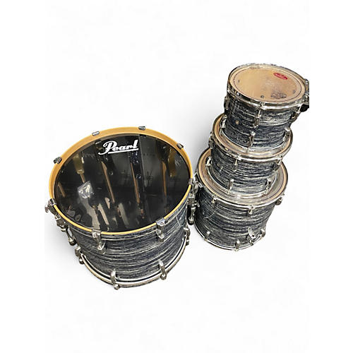 Used Pearl 4 Piece Vision Blue Oyster Drum Kit Blue Oyster