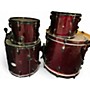 Used Pearl 4 Piece Vision Candy Apple Red Drum Kit Candy Apple Red