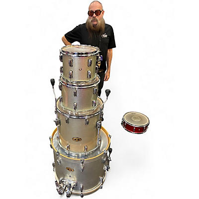 Used Pearl 4 Piece Vision Gold Sparkle Drum Kit