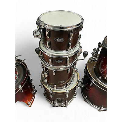 Used Pearl 4 Piece Vision Low Gloss Chocolate Drum Kit