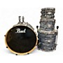 Used Pearl 4 Piece Vision Silver Oyster Pearl Drum Kit Silver Oyster Pearl