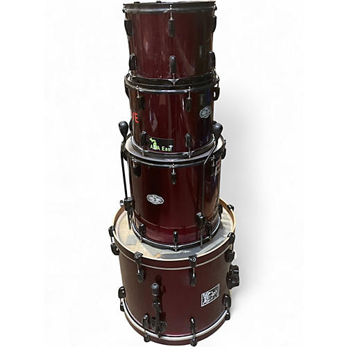 Used Pearl 4 Piece Vision Wine Red Drum Kit Wine Red