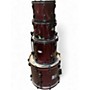 Used Pearl 4 Piece Vision Wine Red Drum Kit Wine Red