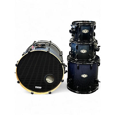Used Pearl 4 Piece Vision cobalt fade Drum Kit