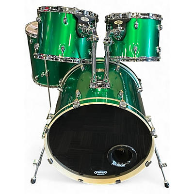 Used Pearl 4 Piece session custom shamrock green Drum Kit