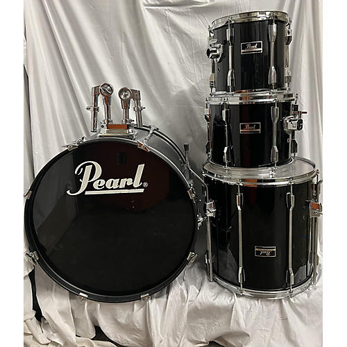 Pearl Used Pearl 4 piece Export Black Drum Kit Black