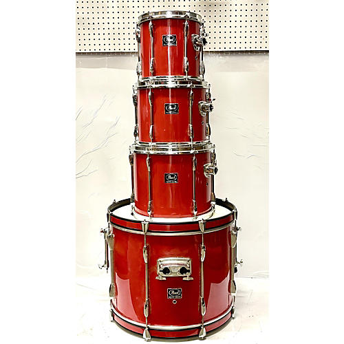 Pearl Used Pearl 4 piece Export Red Drum Kit Red