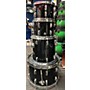 Used Pearl Used Pearl 4 piece Fiber Glass Kit Black Drum Kit Black