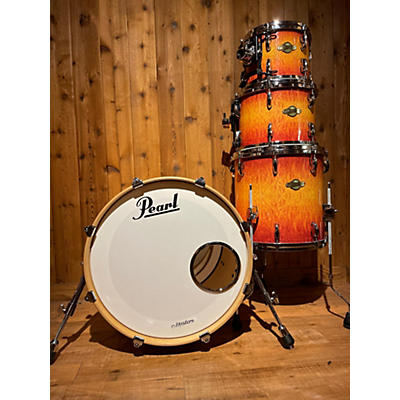 Pearl Used Pearl 4 piece Masters All Maple Cherry Sunburst Drum Kit