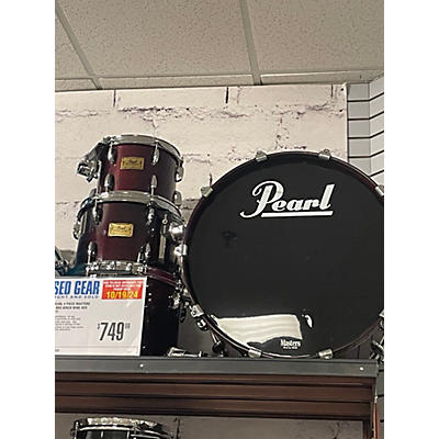 Pearl Used Pearl 4 piece Masters Studio BRX Birch Wine Red Drum Kit