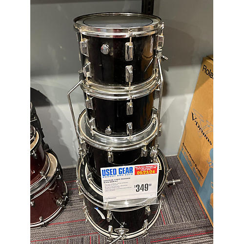 Pearl Used Pearl 4 piece Roadshow Black Drum Kit Black