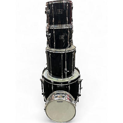 Used Pearl 5 Piece 90'S EXPORT DRUM SHELLS  Black Drum Kit