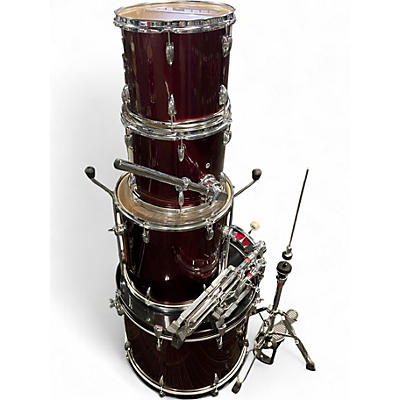 Used Pearl 5 Piece ACCENT COMBO Red Drum Kit