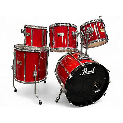 Used Pearl 5 Piece BLX 5PC Trans Red Drum Kit