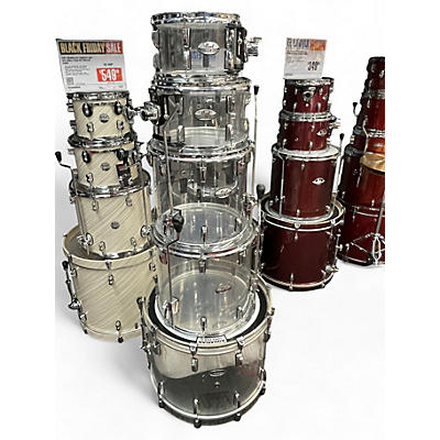 Pearl Used Pearl 5 Piece Crystal Beat Ultra Clear Drum Kit