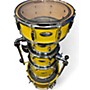 Used Pearl 5 Piece DECADE Yellow Drum Kit Yellow