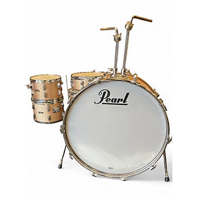 Used Pearl 5 Piece DOWN BEAT CHAMPAGNE SPARKLE REWRAP Drum Kit
