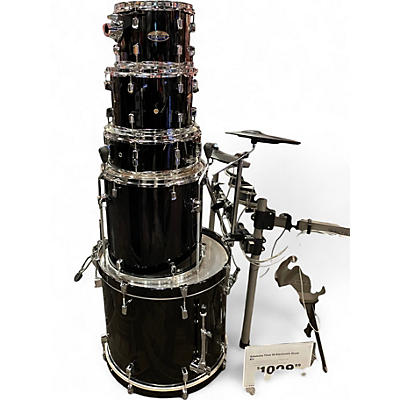 Used Pearl 5 Piece Decade Maple Black Drum Kit