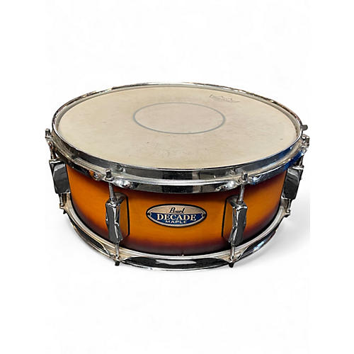 Used Pearl 5 Piece Decade Maple Satin Amburst Drum Kit Satin Amburst