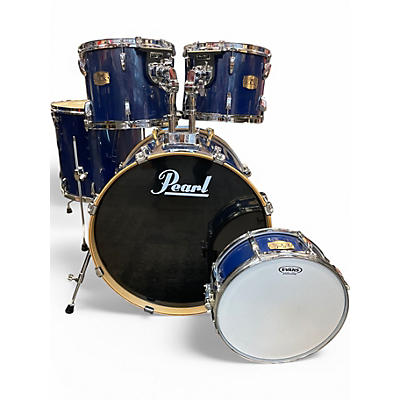 Used Pearl 5 Piece ELX Export Series Blue Drum Kit